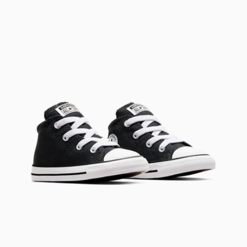 Converse Toddler Easy-On Black Mid Top Sneakers sz 10 Brand new